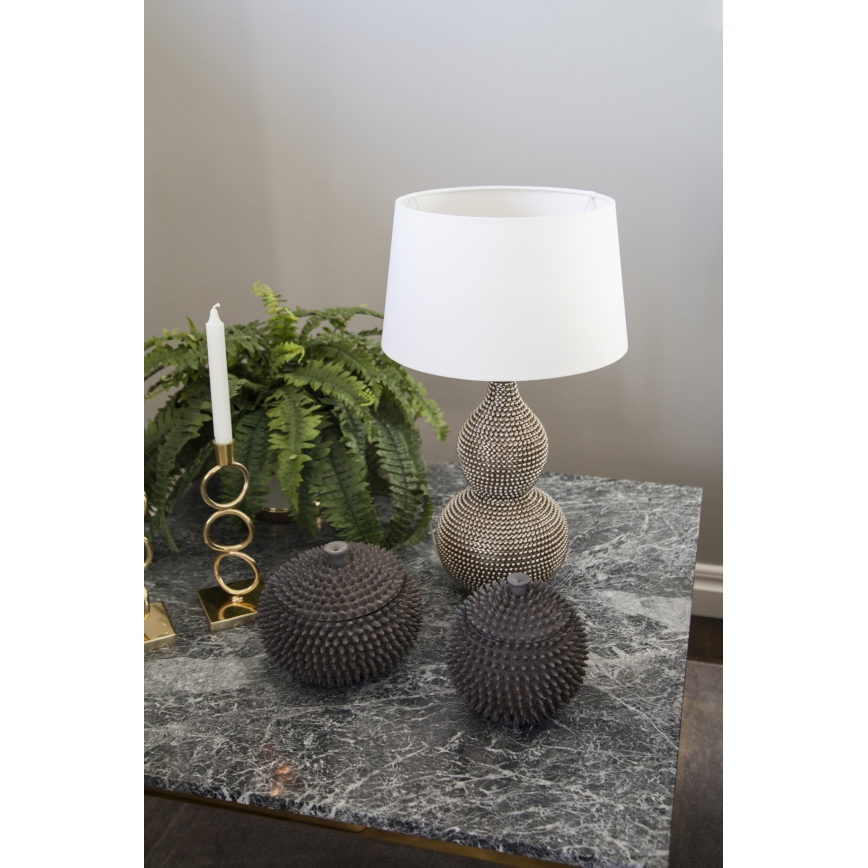 ByRydens - Asztali lámpa LOFTY 1xE27/5W/230V fehér/ezüst