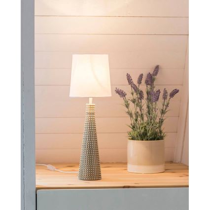 ByRydens - Asztali lámpa LOFTY 1xE27/5W/230V fehér/ezüst
