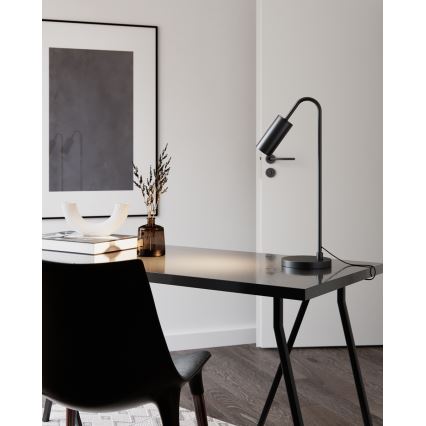 ByRydens - CURVE asztali lámpa 1xGU10/7W/230V fekete