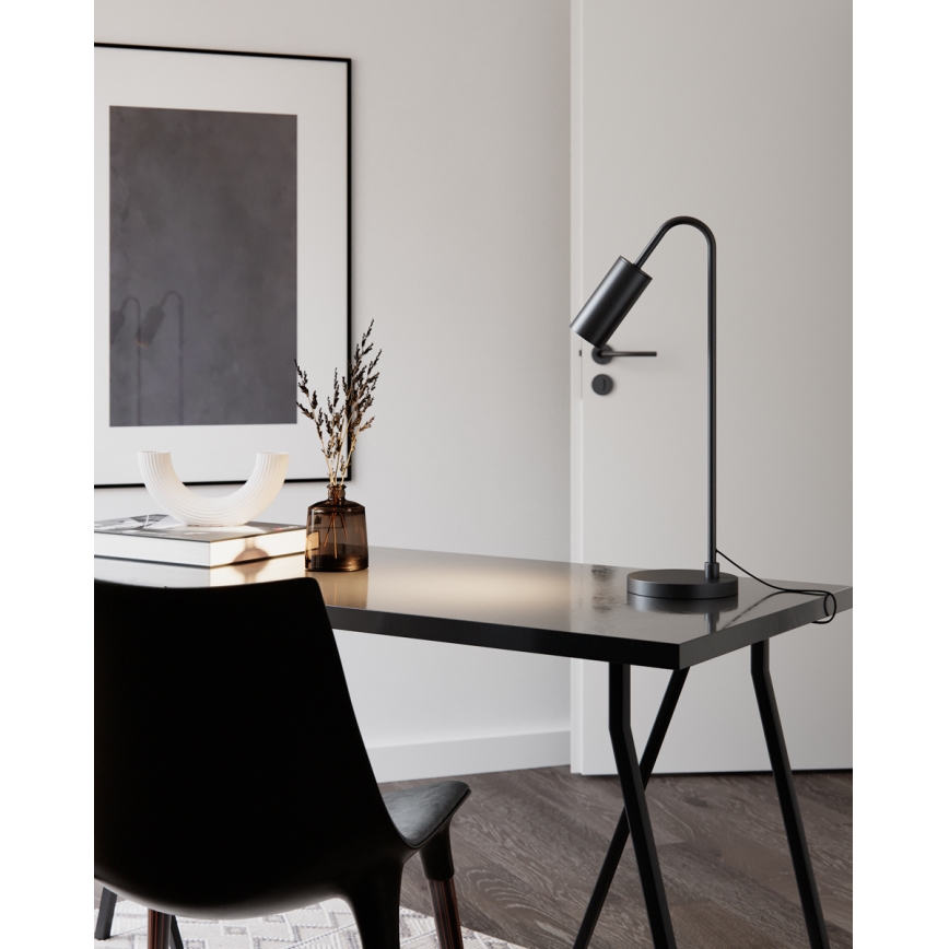 ByRydens - CURVE asztali lámpa 1xGU10/7W/230V fekete
