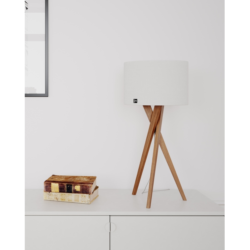ByRydens - VEGA asztali lámpa 1xE27/8W/230V fehér/tölgy