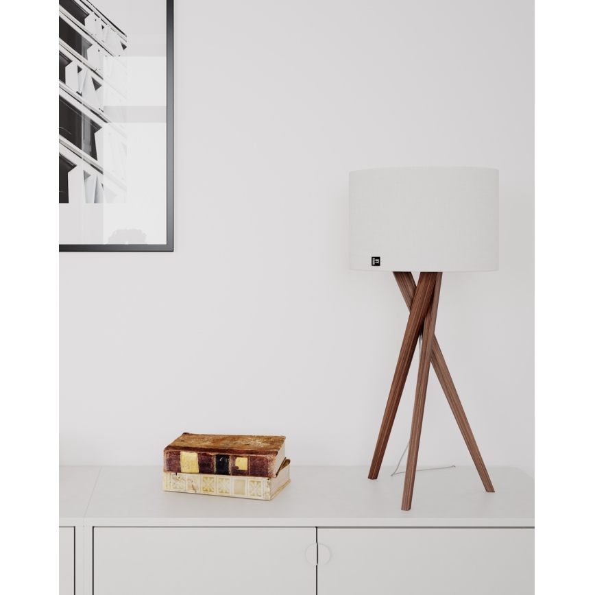 ByRydens - VEGA asztali lámpa 1xE27/8W/230V fehér/dió