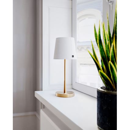 ByRydens - Asztali lámpa LUMI 1xE27/8W/230V fehér/arany 48,5 cm