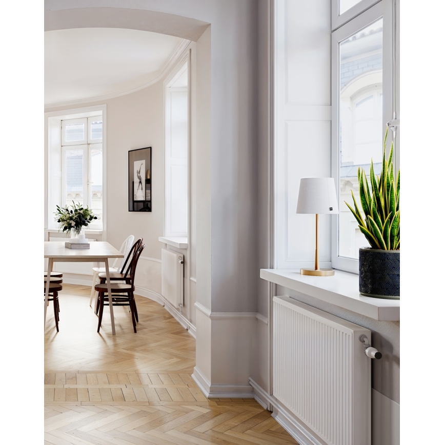 ByRydens - Asztali lámpa LUMI 1xE27/8W/230V fehér/arany 48,5 cm