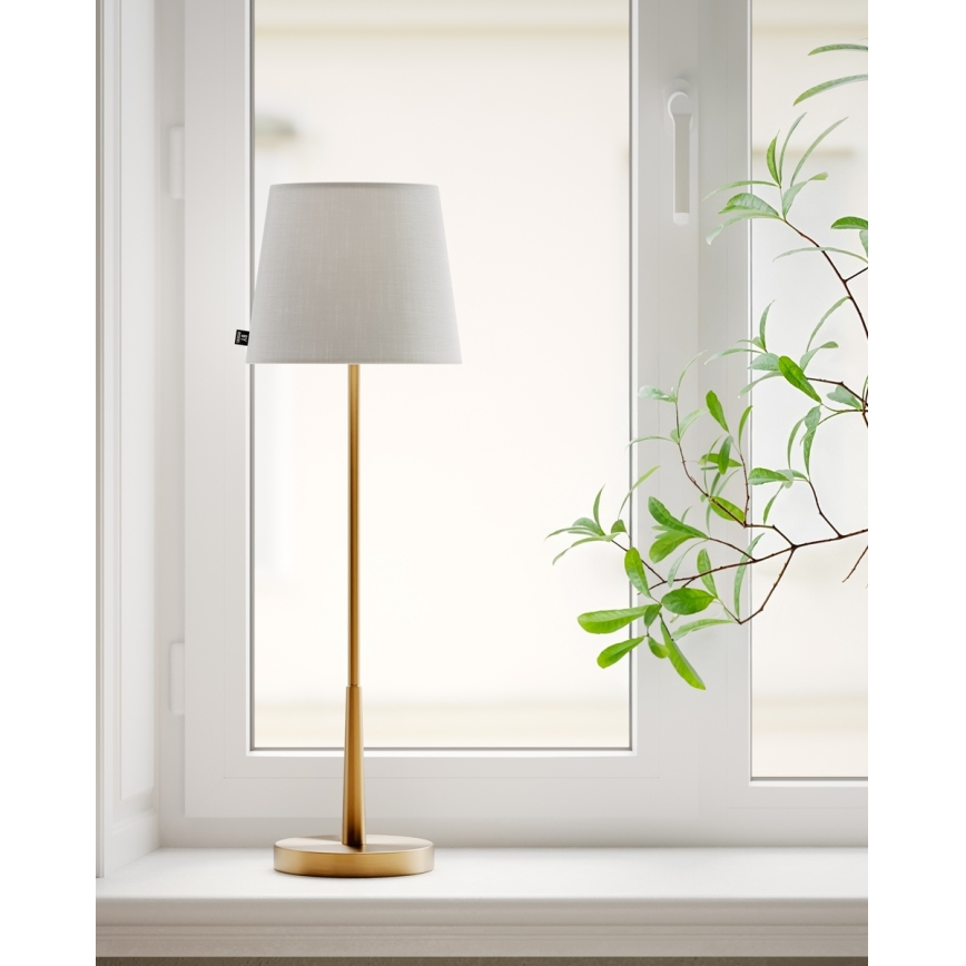 ByRydens - Asztali lámpa LUMI 1xE27/8W/230V fehér/arany 68,5 cm