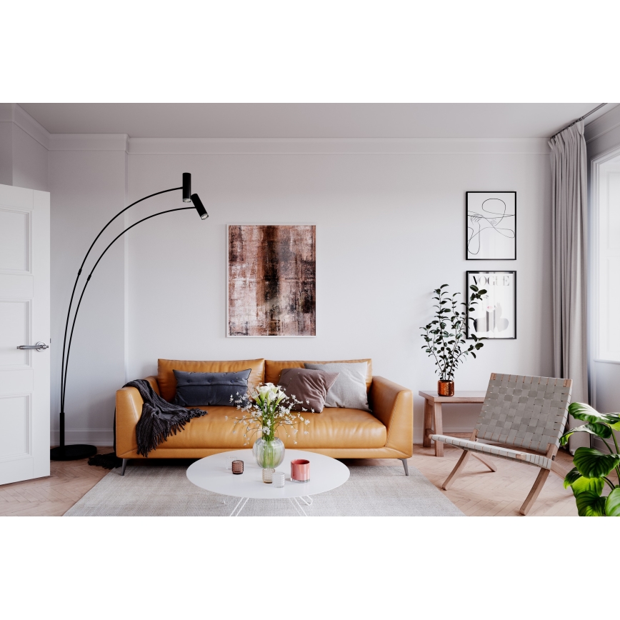 ByRydens - Állólámpa PULS 2xGU10/5W/230V fekete