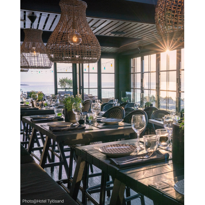 ByRydens - Csillár zsinóron SEAGRASS 1xE27/8W/230V bézs átm. 49 cm