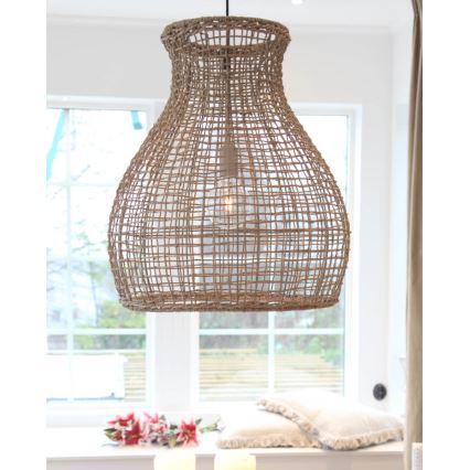 ByRydens - Csillár zsinóron SEAGRASS 1xE27/8W/230V bézs átm. 49 cm