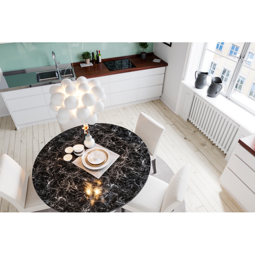 ByRydens - Csillár zsinóron GROSS 8xG9/4W/230V fehér átm. 50 cm