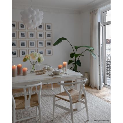 ByRydens - Csillár zsinóron GROSS 8xG9/4W/230V fehér átm. 50 cm