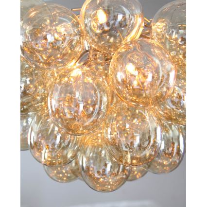 ByRydens - Csillár zsinóron GROSS 8xG9/4W/230V füstös/barna átm. 50 cm