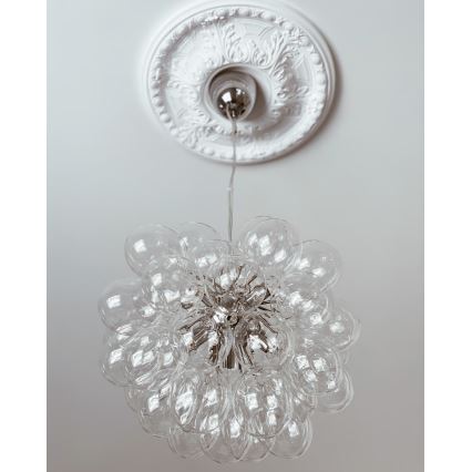 ByRydens - Csillár zsinóron GROSS 8xG9/4W/230V átlátszó átm. 50 cm