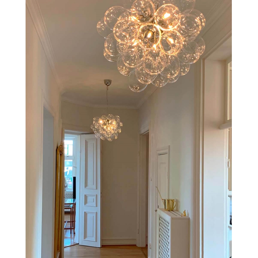 ByRydens - Csillár zsinóron GROSS 8xG9/4W/230V átlátszó átm. 50 cm