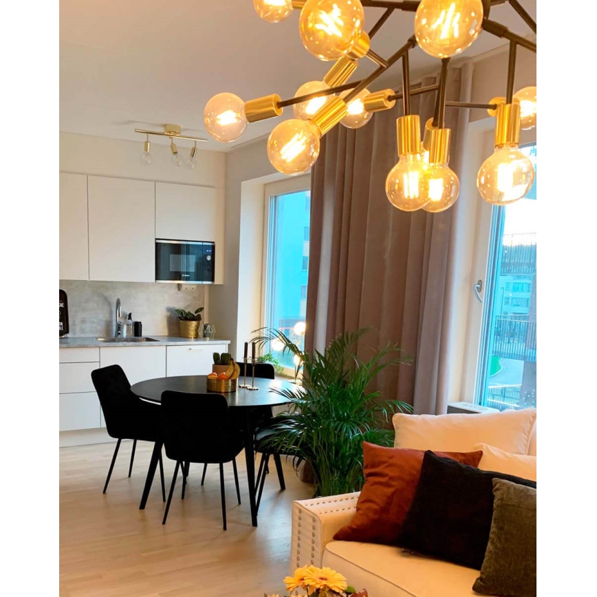 ByRydens - Csillár zsinóron HEROES 24xE27/5W/230V fekete átm. 80 cm