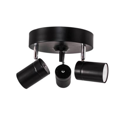 ByRydens - Spotlámpa CORRECT 3xGU10/7W/230V fekete átm. 20 cm