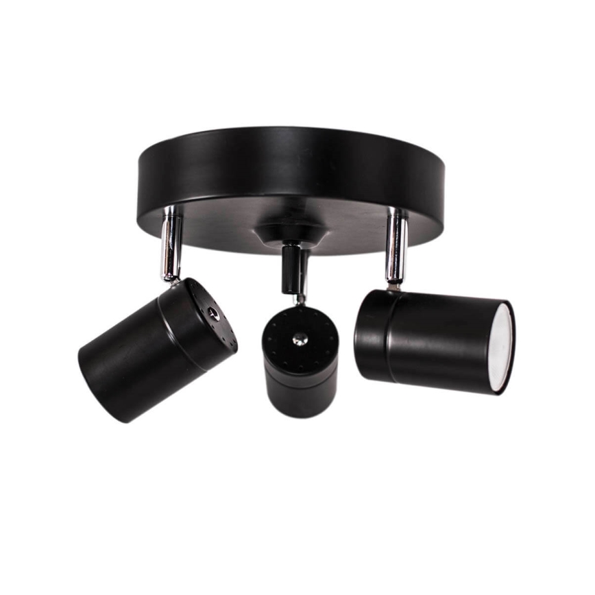 ByRydens - Spotlámpa CORRECT 3xGU10/7W/230V fekete átm. 20 cm