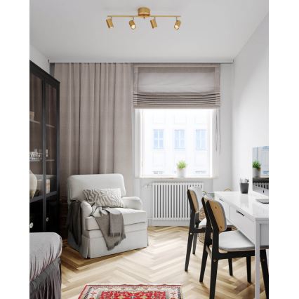 ByRydens - Spotlámpa CORRECT 4xGU10/7W/230V arany