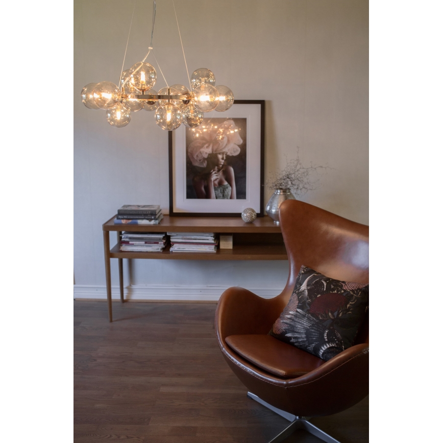 ByRydens - Csillár zsinóron SPLENDOR 25xG9/5W/230V füstös/barna