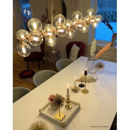 ByRydens - Csillár zsinóron SPLENDOR 25xG9/5W/230V füstös/barna