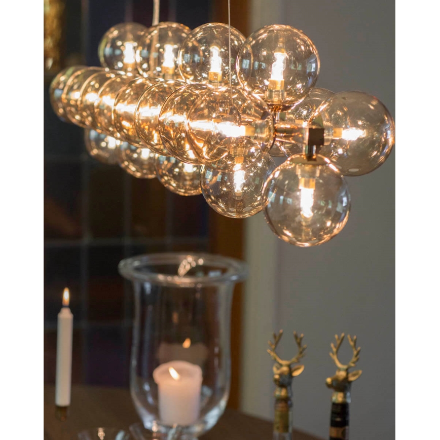 ByRydens - Csillár zsinóron SPLENDOR 25xG9/5W/230V füstös/barna