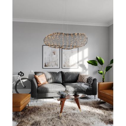 ByRydens - LED Csillár zsinóron HAYDEN LED/20W/230V fekete