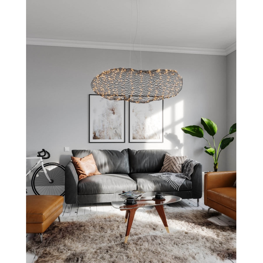 ByRydens - LED Csillár zsinóron HAYDEN LED/20W/230V fekete