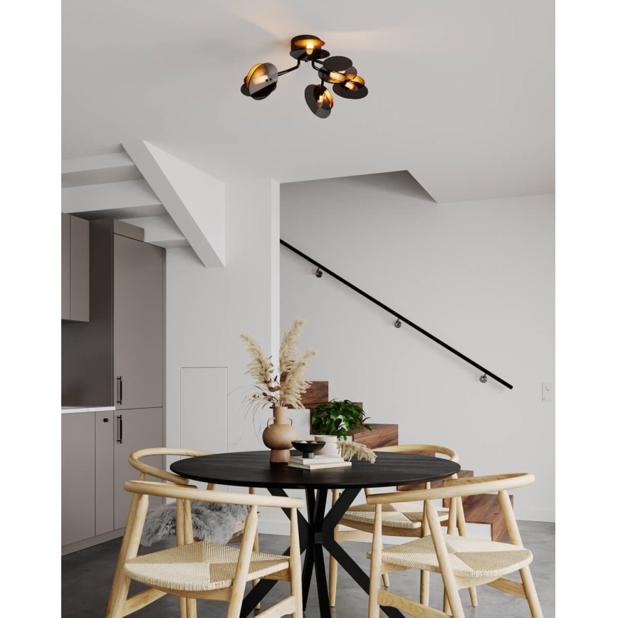 ByRydens - Felületre szerelhető csillár  TURNO 6xG9/4W/230V arany/fekete