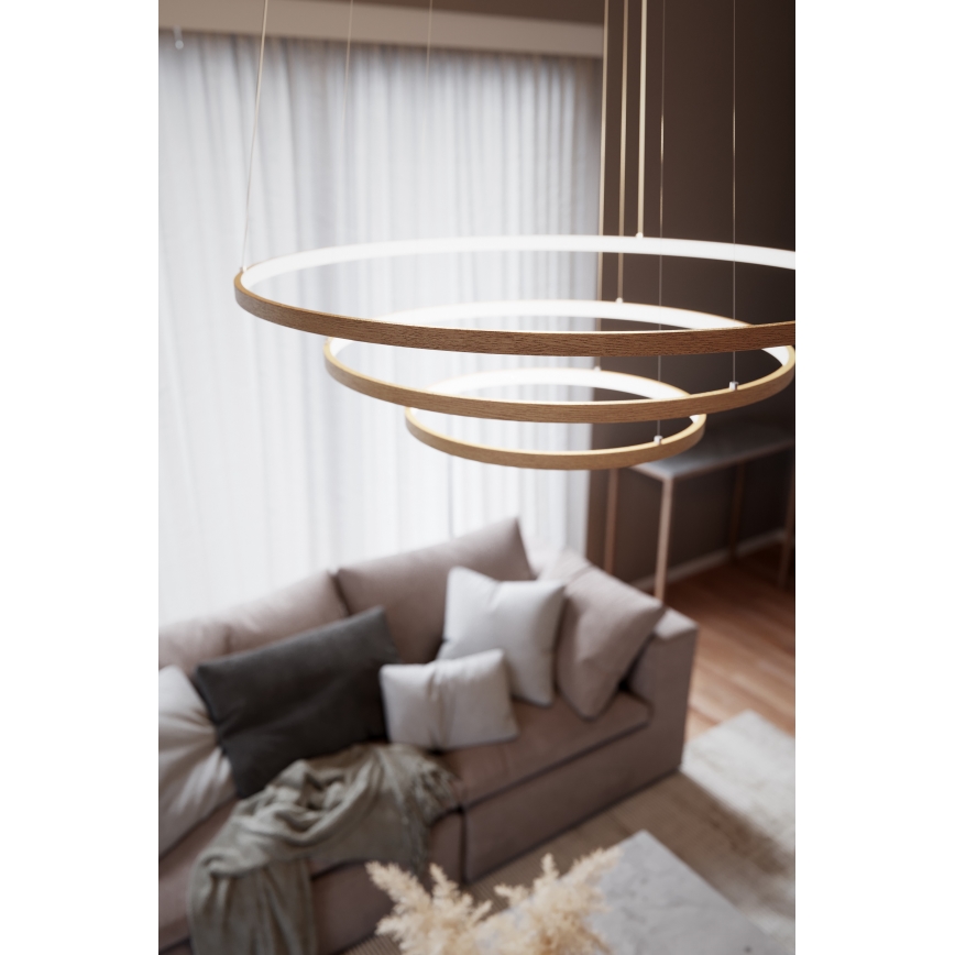 ByRydens - TRIONE LED csillár kábelen LED/45W/230V, bézs, átmérő 80 cm