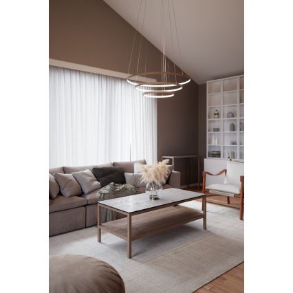 ByRydens - TRIONE LED csillár kábelen LED/45W/230V, bézs, átmérő 80 cm