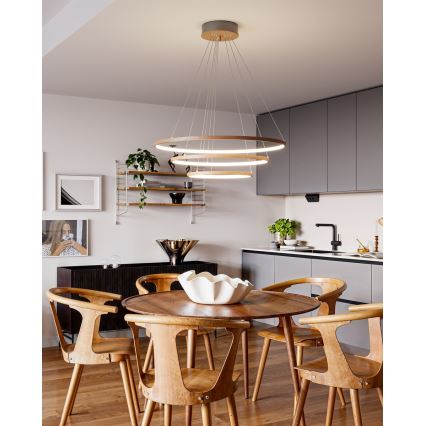 ByRydens - LED kábeles csillár TRIONE LED/45W/230V barna átm. 80 cm
