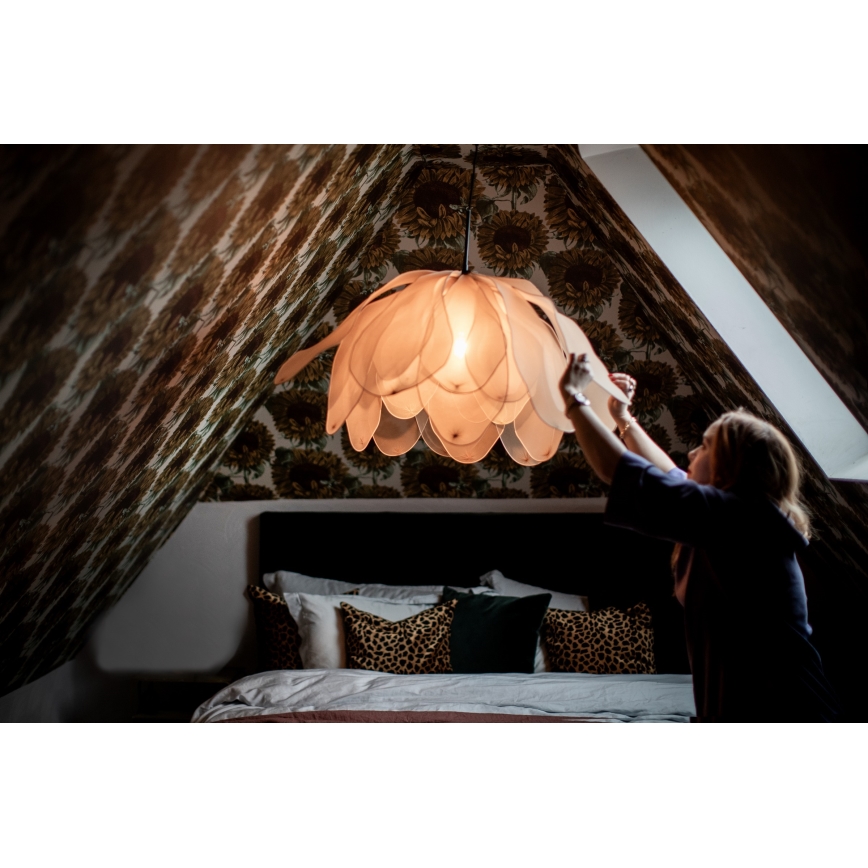 ByRydens - Csillár zsinóron LOU LOU 1xE27/5W/230V bézs átm. 80 cm