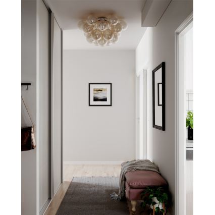 ByRydens - GROSS mennyezeti lámpatest 6xG9/8W/230V füstszínű/barna, átmérő 70 cm