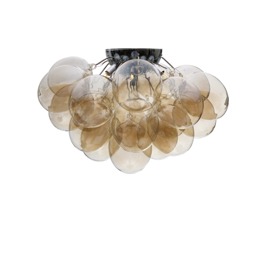 ByRydens - GROSS mennyezeti lámpatest 6xG9/8W/230V füstszínű/barna, átmérő 70 cm