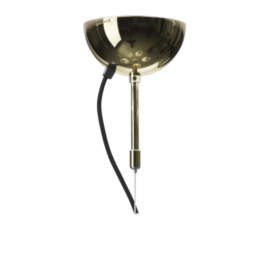 ByRydens - Kábelre függesztett LYNF csillár, 5x E14/8W/230V, sárgaréz/fehér