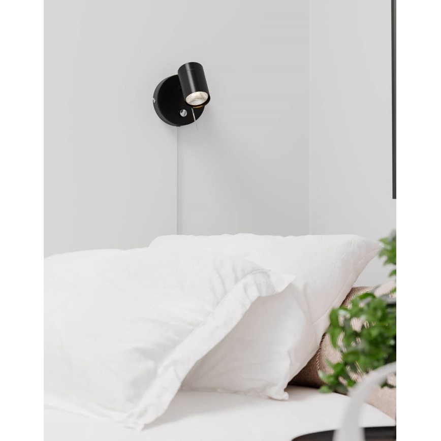 ByRydens - Dimmelhető fali spotlámpa CORRECT 1xGU10/7W/230V fekete