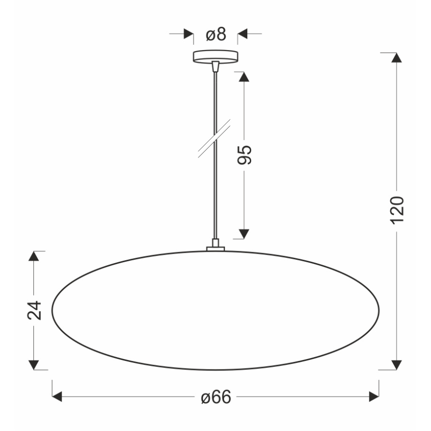 CAFEE kábellel függeszthető csillár 1xE27/40W/230V, Ø 66 cm, barna