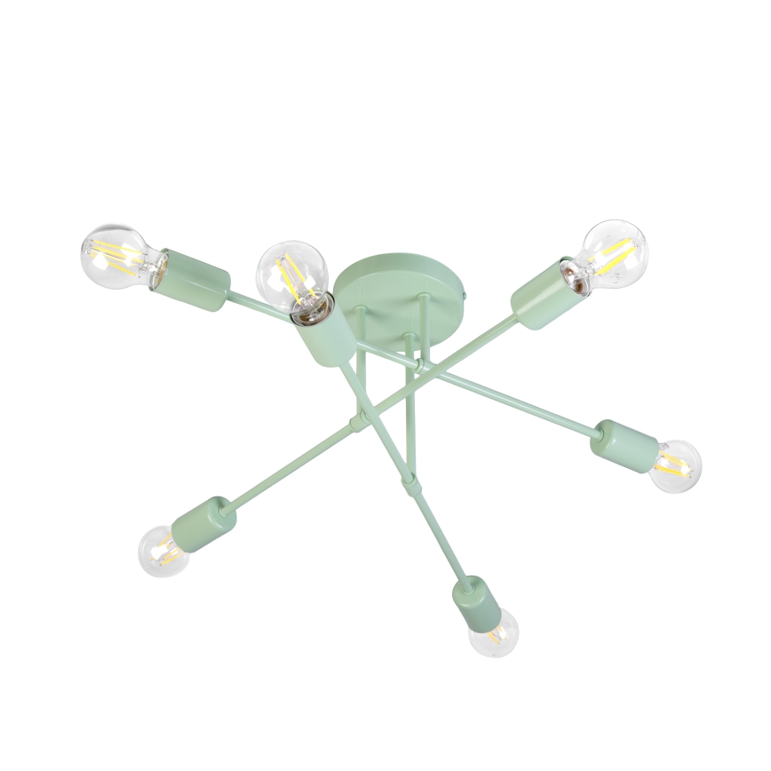 CAMBRIDGE felületre szerelhető csillár 6xE27/15W/230V zöld