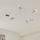 CAMBRIDGE felületre szerelhető csillár, 6×E27, 15 W, 230 V, sárgaréz/fehér