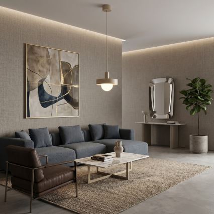 CANAN kábeles függőlámpa, 1xE27/15W/230V, átm. 29 cm, bézs