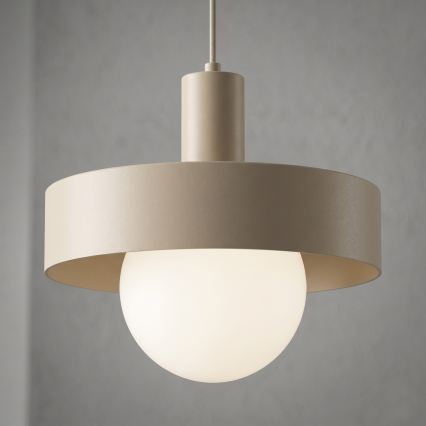 CANAN kábeles függőlámpa, 1xE27/15W/230V, átm. 29 cm, bézs