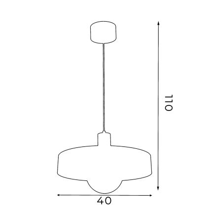 CANAN kábeles függőlámpa, 1xE27/15W/230V, átm. 29 cm, bézs
