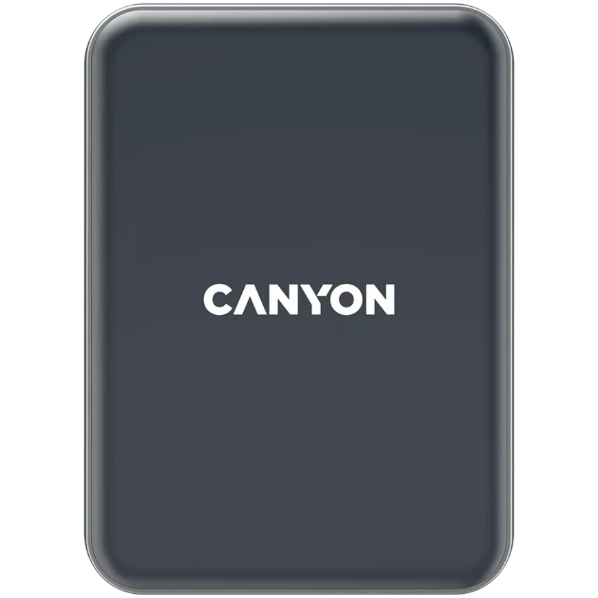 Canyon - Mágneses autós telefontartó Qi 5V vezeték nélküli töltési funkcióval, fekete, szögletes