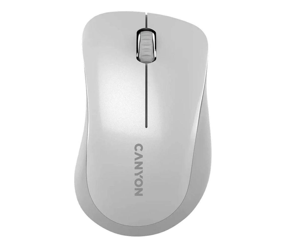 Canyon vezeték nélküli optikai egér Pixart szenzorral, 1200 DPI, 2xAAA, fehér CNE