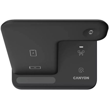 Canyon - Vezeték nélküli töltő 3in1 fekete
