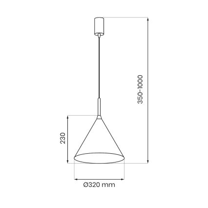 CAPITAL kábeles csillár 1xGX53/15W/230V, Ø 32 cm, aranyszínű