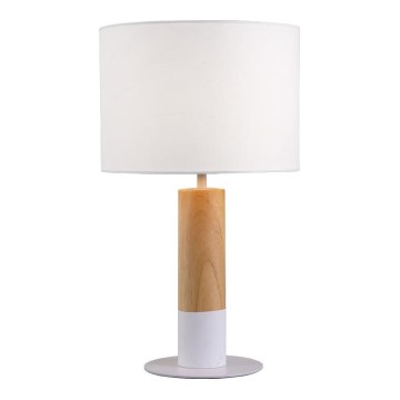 CARROL asztali lámpa 1xE27/40W/230V fehér/barna