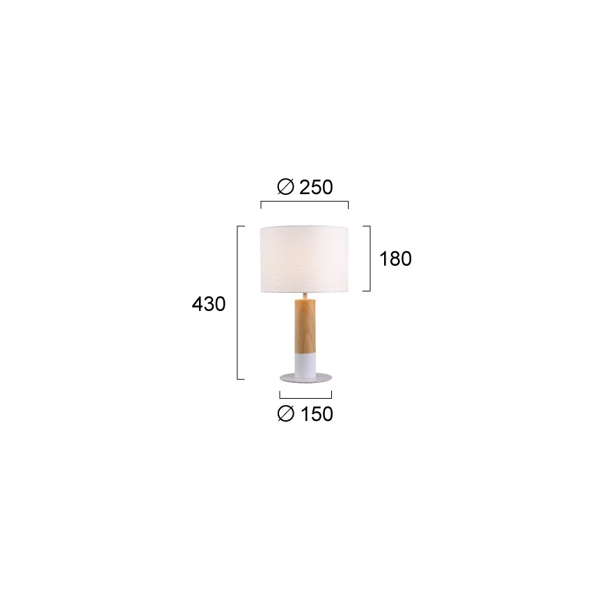 CARROL asztali lámpa 1xE27/40W/230V fehér/barna