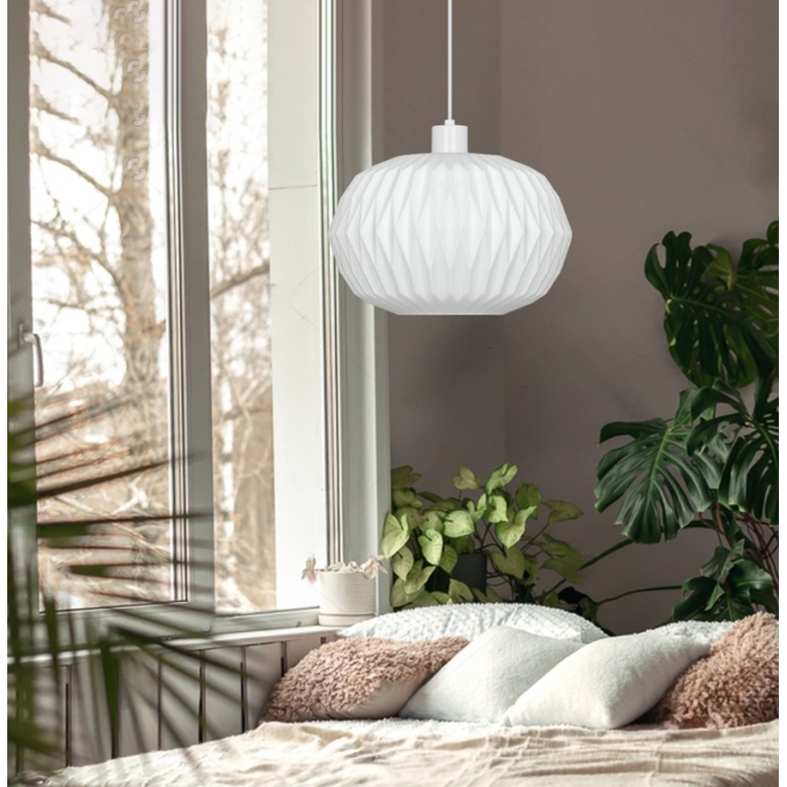 CARSON kábeles függőlámpa 1xE27/40W/230V, fehér