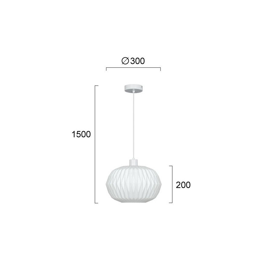 CARSON kábeles függőlámpa 1xE27/40W/230V, fehér