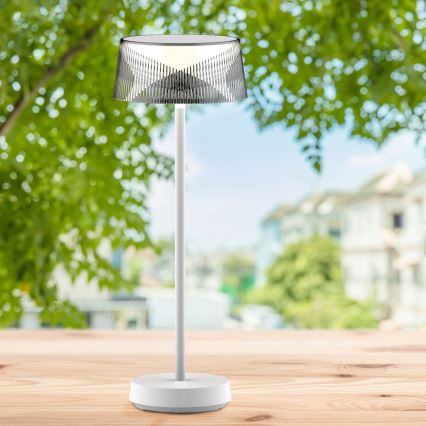 LED állítható fényerejű érintős kültéri asztali lámpa CASABLANCA LED/3,4W/5V USB 3600 mAh IP44 fehér